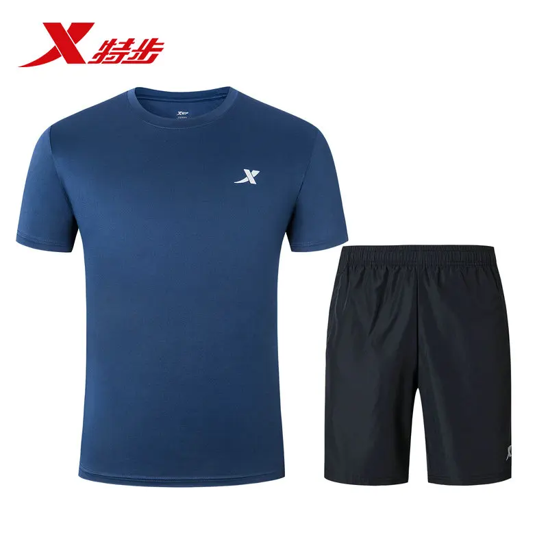 881229959305 Xtep 2019 Summer Sports Set Men's Running suit Men's Sportswear Breathable short and t shirt
