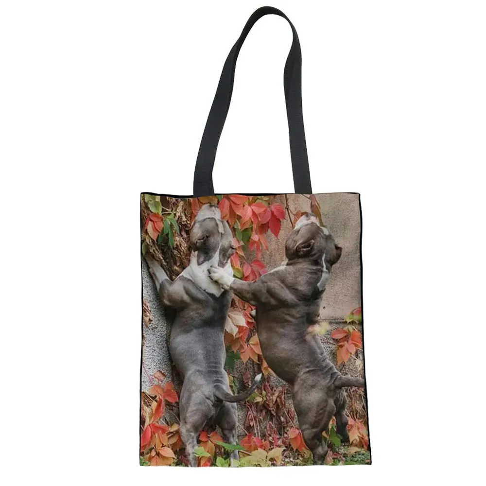 Американский стаффордширский терьер Собака Любовник сумка для девочек Женская летняя пляжная большая дамская сумка на плечо - Цвет: LMHY0955Z22