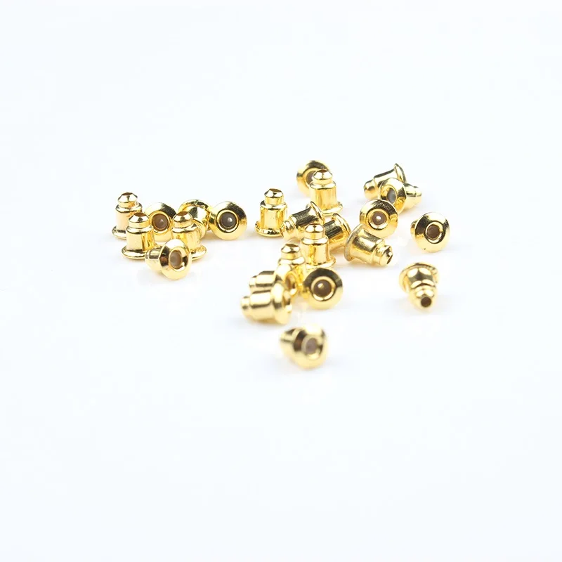

LanLi 200/pcs gold and silver color silicon color matching ear nails ear plug, ear nut, jewelry, accessories and so on