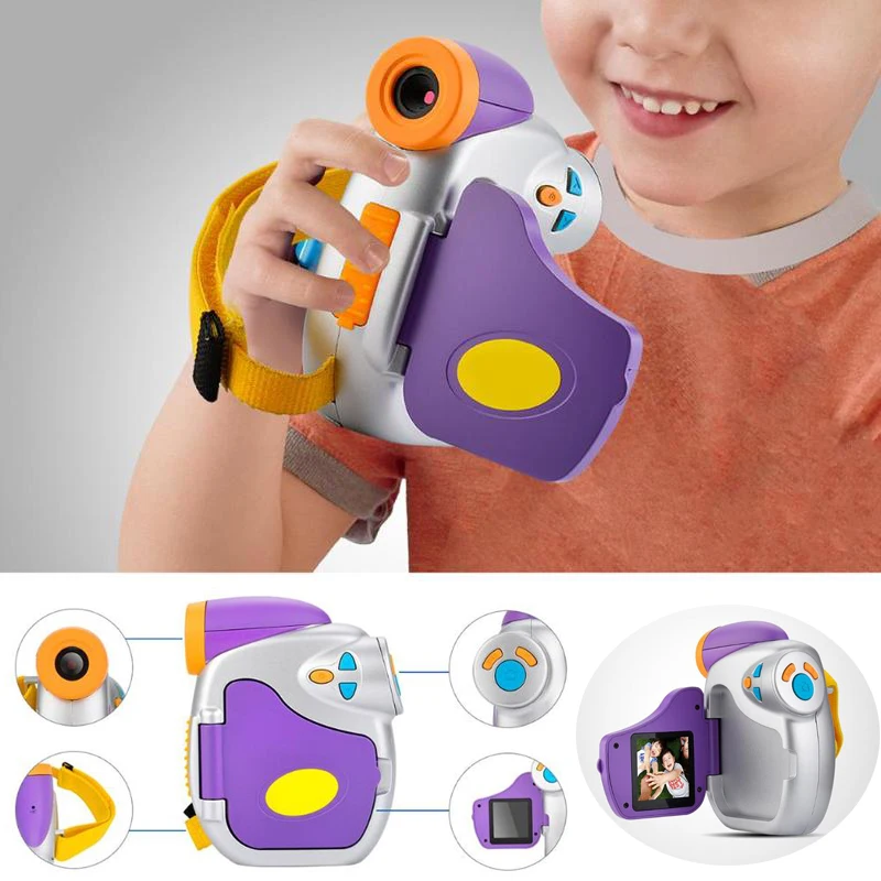 1.44 inch 5MP COMS 1.3MP Mini Kids Digital Camera DV-C7 Children Camcorder Baby Cute Cartoon Multifunction Toy Camera Best Gifts