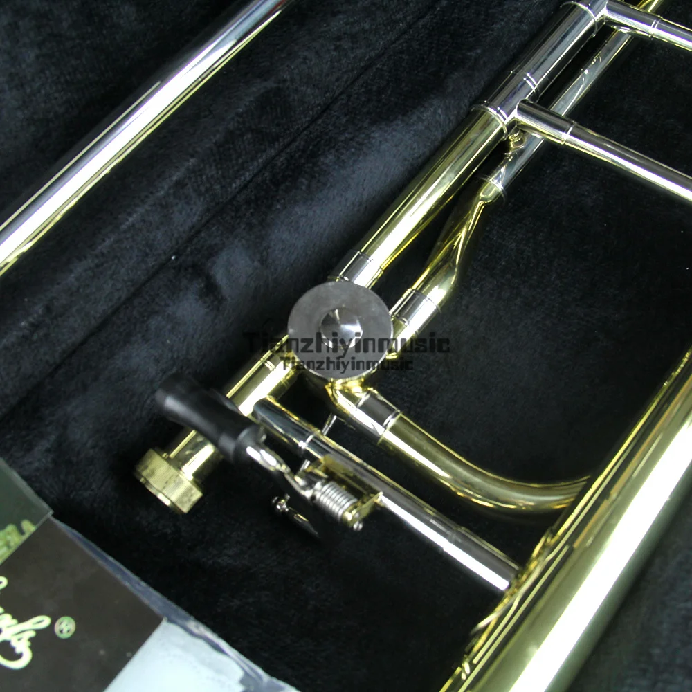Тромбон тенор Bb/F ключ Отличная техника звук Профессиональный латунный корпус