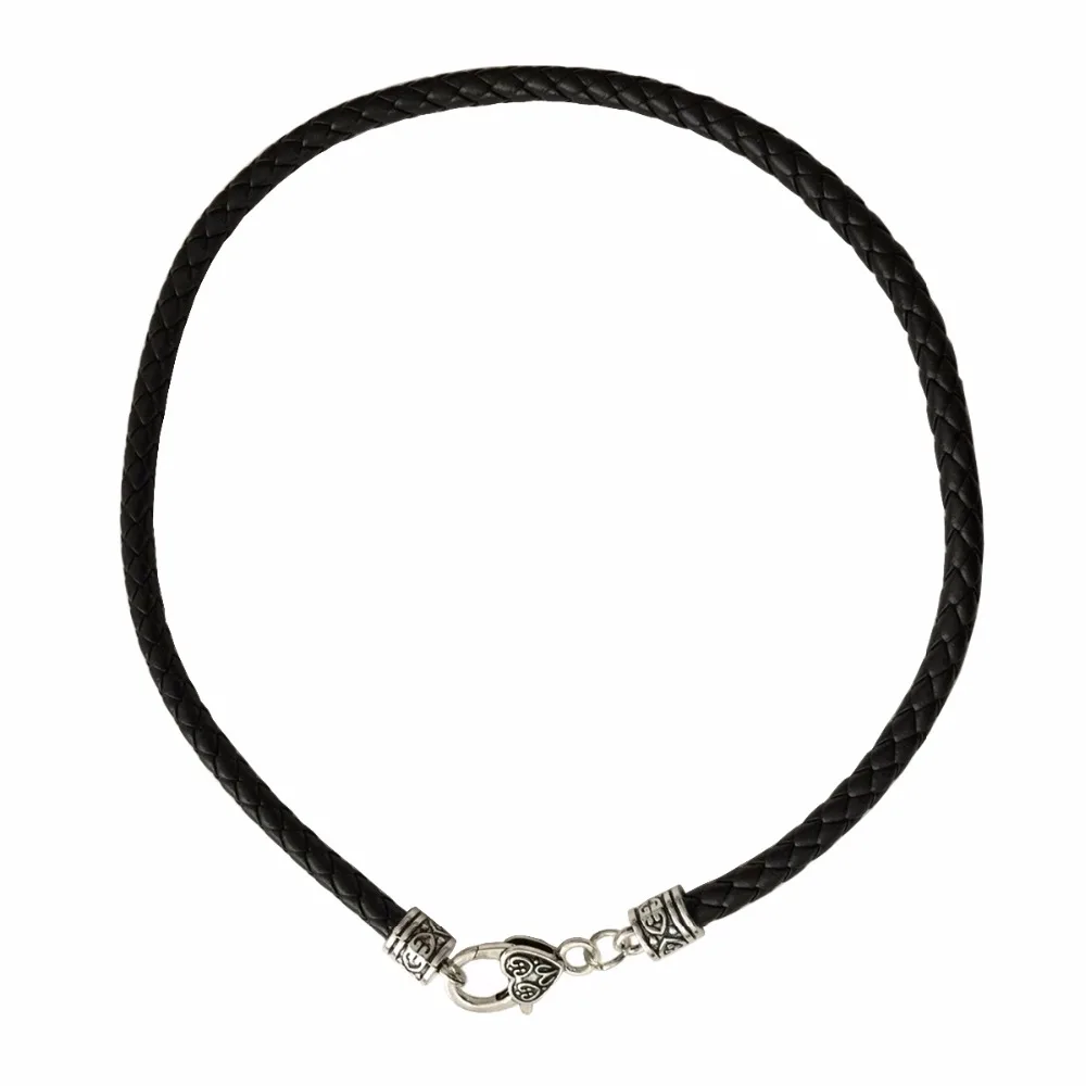 18" inch Black Braided Leather Necklace Hot sales wholesale new Rope