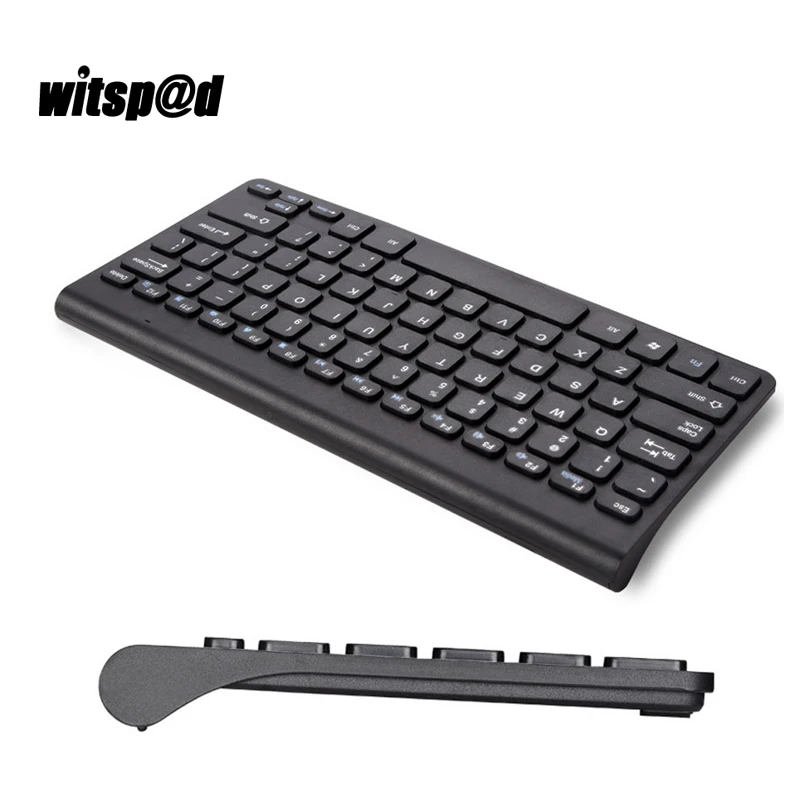 

Witsp@d 2.4G Wireless Keyboard Stainless Steel Ultra Slim Full Size Keyboard for Computer Desktop PC Laptop Smart TV and Window
