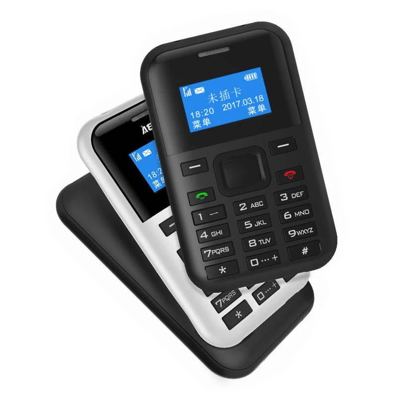 Newest AEKU C8 Multi Language Mini Card Phone Pocket Phone For Student