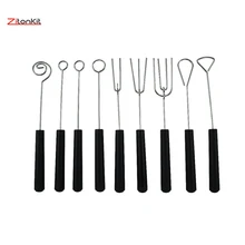 9 шт. шоколадные вилки торт фонтан для фондю декоративные приборы DIY кухонные аксессуары подарок на день Святого Валентина Sugarcraft сладкий