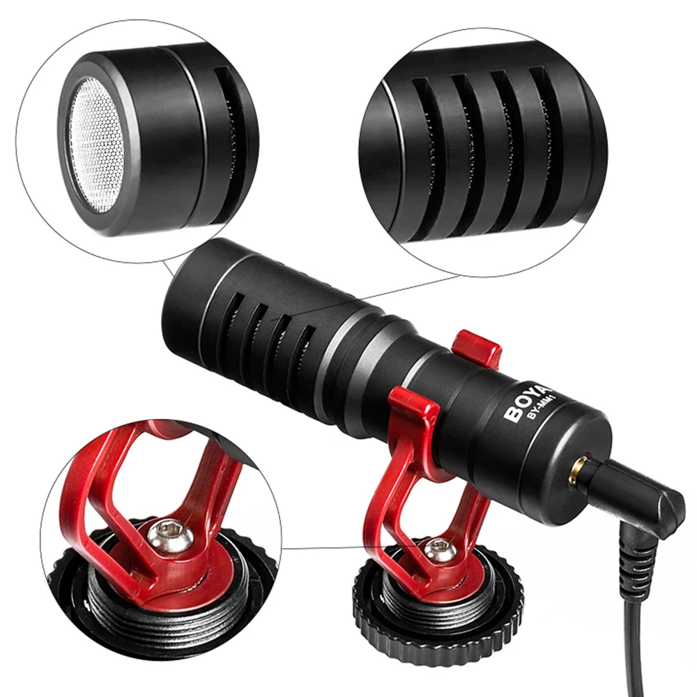 BOYA BY-MM1 Запись видео Микрофон компактный VS Rode VideoMicro накамерный Запись микрофон для iPhone X 8 7 huawei Nikon Canon DSLR