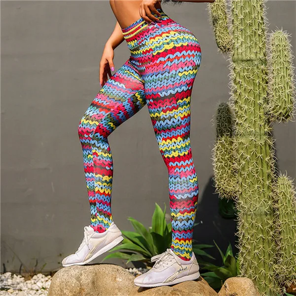 Hot Sale Women Hemp rope Print Leggings Fitness Sexy Women Sporting Workout Leggins Jogging High Waist Elastic Slim Pants white leggings Leggings