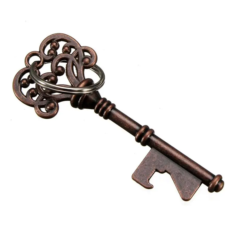 Античный ключ в форме вина пива открывалка для бутылок вечерние Инструменты свадебный подарок брелок Цвет: бронза