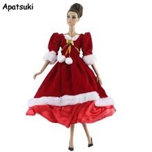 Красное платье для куклы Барби одежда наряды платье принцессы для кукольный домик Barbie кукла 1/6 одежда куклы аксессуары Рождественский подарок