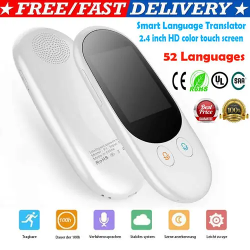 

Smart Language Voice Translator Device Translation 52 Languages Touch Screen Translator