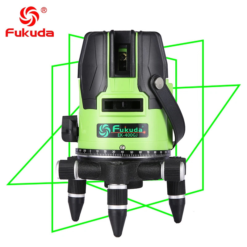 

NEW Fukuda Brand 5 Lines 400GJ Laser Level Self-Leveling Horizontal Vertical Cross laser measuring instument green Beam