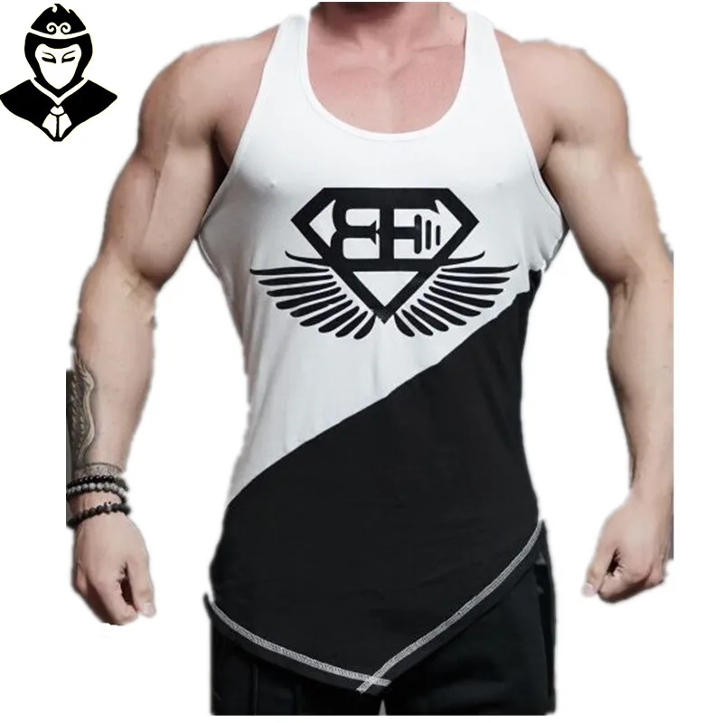 Men Sport Tank Top Cotton Designed Men's Tank Top Gym Fitness Stringer ...