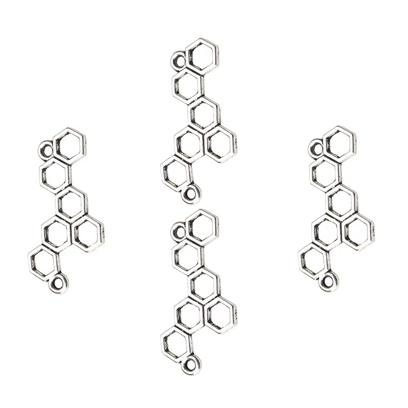 10pcs/lot 14*27mm antique silver Chemical element mechanism diagram charms pendant fit women diy special simple necklace jewelry