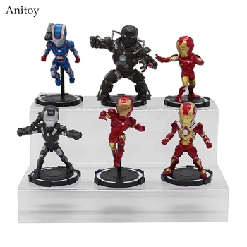 

6pcs/set Iron Man 1/7 scale painted figure PVC Figure Collectible Model Toy 8cm KT3977