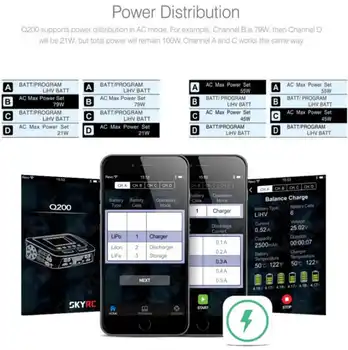 SKYRC Q200 1 to 4 intelligent charger/Discharger AC/DC for Lipo/LiHV/Lithium-iron/Lithium Ion/NiMH/NiCD/Lead-acid battery