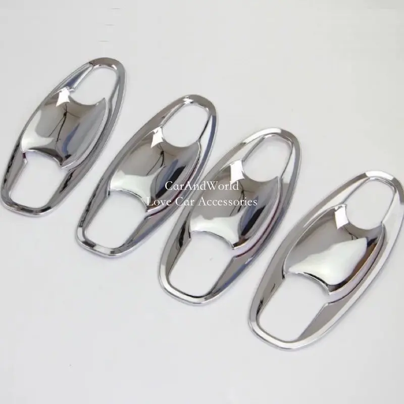 

For Toyota Land Cruiser V8 200 LC200 Door Bowl Cover Door Handle Trims 2016 2017 ABS Chrome Stickers Car Styling Accessories