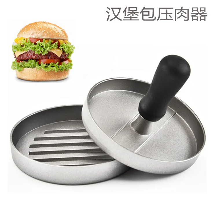 

1 Set Round Shape Hamburger Press Aluminum Alloy 11 cm Hamburger Meat Beef Grill Burger Press Patty Maker Mold tortilla press