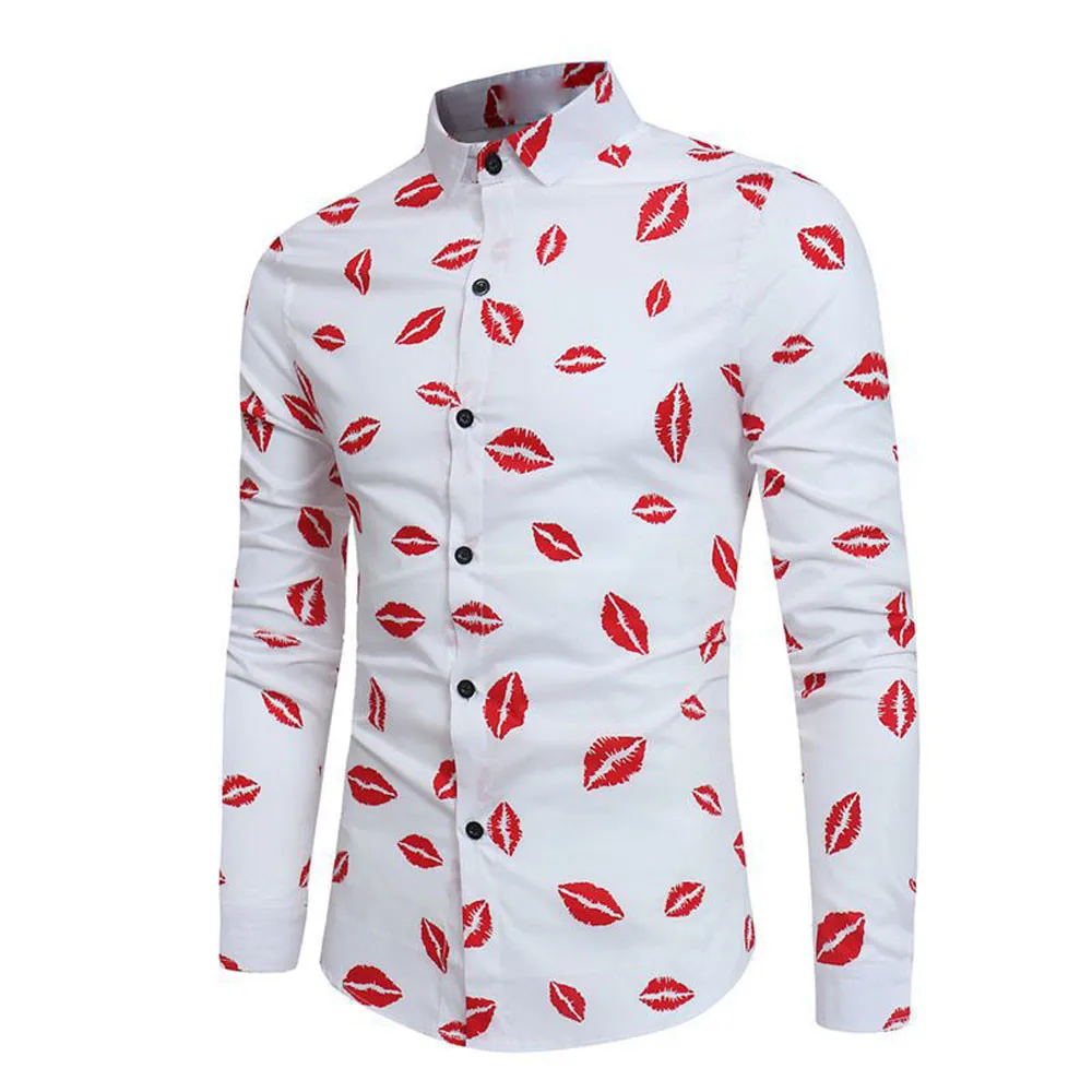 

CHAMSGEND Men Fashion Floral Print Button Long Sleeve Basic Long Sleeve High quality T Shirt Top Drop Shipping 1M28 hot sale&*