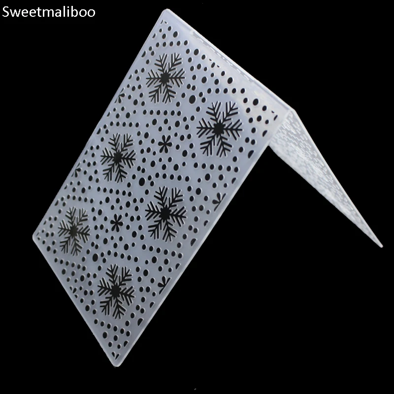 

Embossing Folder Plastic Snowflake Dots crapbooking stencils card making craft Photo envelop album frame Party Decor background