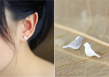 

30Pair- Small Vivid Love Bird Stud Earrings Cute Crane Stud Earring Tiny Baby Bird Earrings Stud Animal Jewelry