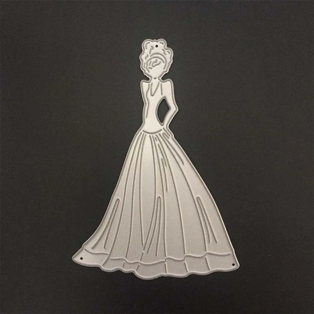 

2018 Fashion 1PC DIY Metal Cutting Dies Dress Girl Umbrella Man Stencil Scrapbook Album Paper Card Embossing Craft Wedding Party