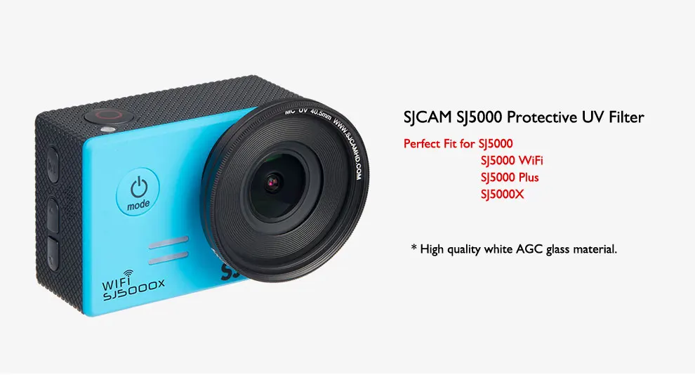 SJCAM SJ5000 серия MC УФ-фильтр Оптическое стекло Ультрафиолетовый поглощающий объектив Защитная крышка для камеры SJ 5000 Wifi SJ5000X
