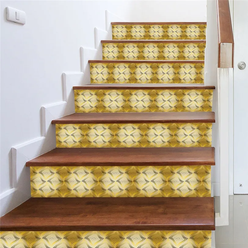 

1pc 3D Simulation Pattern Stair Stickers Modern Wall Sticker for Bedroom Living Room Stair Decor Poster Waterproof Decal 8D12
