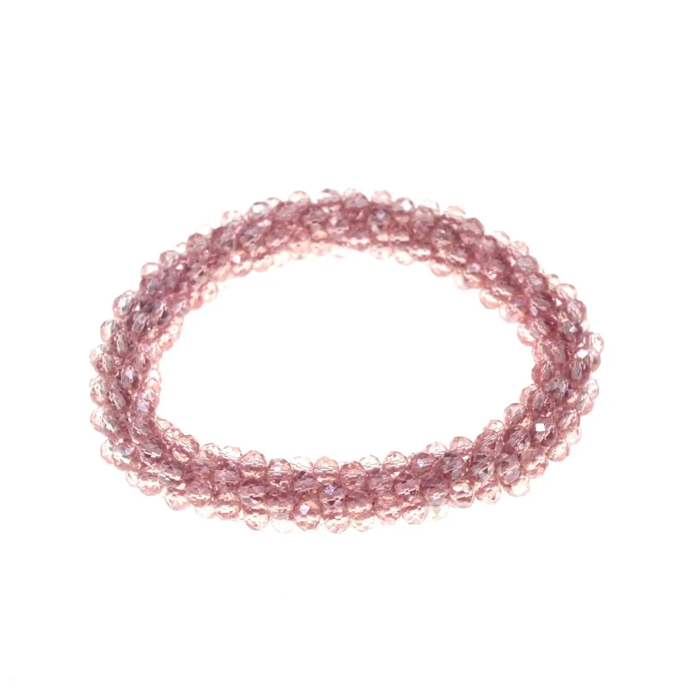Classic Crystal Jewelry Light Pink Stretch Crystals Bracelet | Украшения и аксессуары