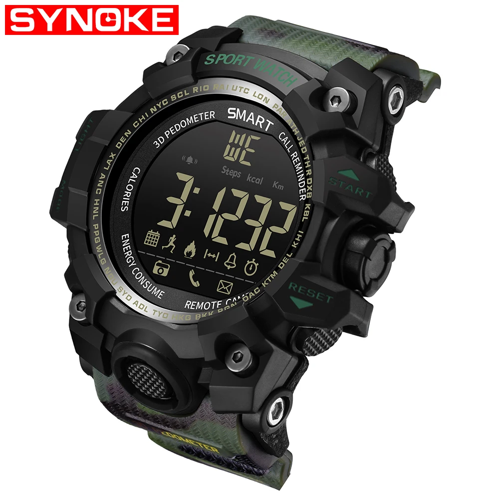 

SYNOKE Men Outdoor Sport Smart Watch Bluetooth Multifunction Fitness Watches Waterproof Digital Wearable Devices For IOS Android