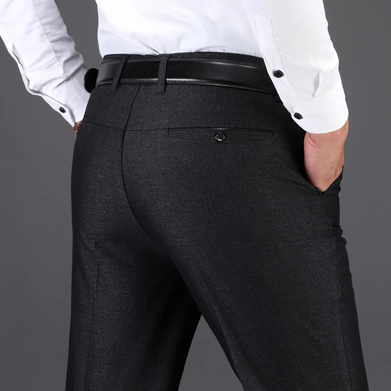 Brand Men's Casual Pants Men Autumn Winter Thick Style Cotton Straight