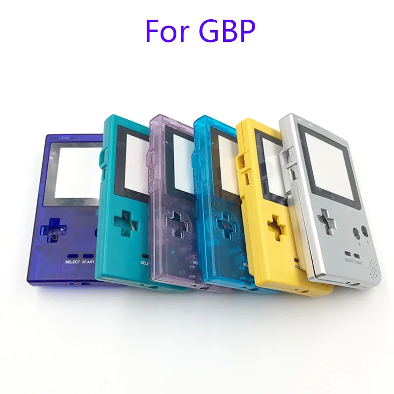 Полный Чехол, корпус, Замена корпуса для игровой консоли Gameboy Pocket для GBP, серый чехол с кнопками, комплект