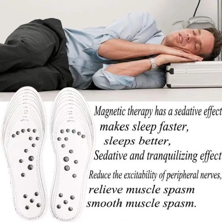 2Pcs Magnetic Acupuncture Insole Health Care Therapy Relieve Foot Insole Improve Sleeping Weight Loss Slimming Massage Foot Pad