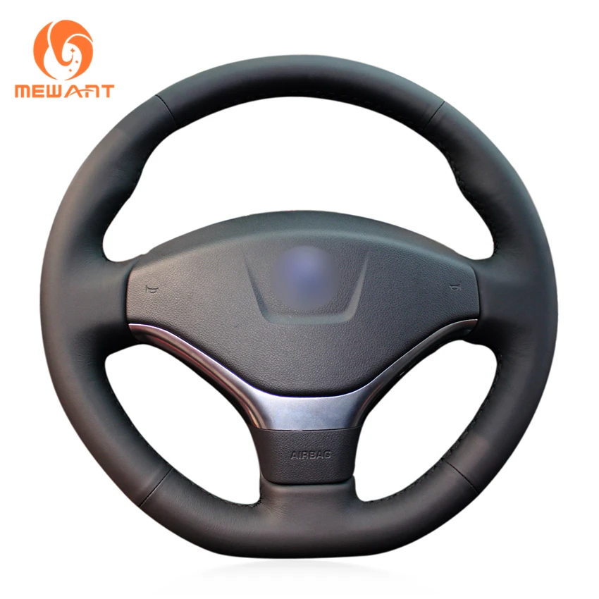 MEWANT Black Genuine Leather Comfortable Soft Durable Hand Sew Wrap Car