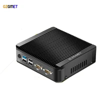 GZGMET J1900 intel mini pc Quad Core Fanless 2 LAN RJ45 Port 2 COM USB 3.0 portable windows pc