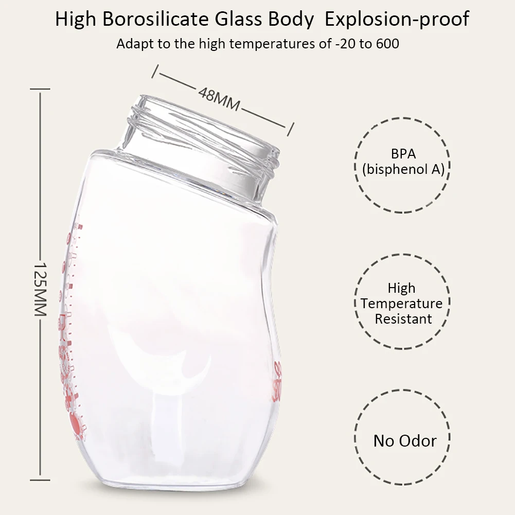 Матери и ребенка поставки Новорожденные широкий калибр бутылки с защитой от падений и анти-метеоризм ручка для детских бутылочек, стеклянные бутылки