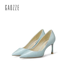 GAOZZE women shoes high heel genuine leather pumps female shoes sexy high heels pumps office 2017 autumn new