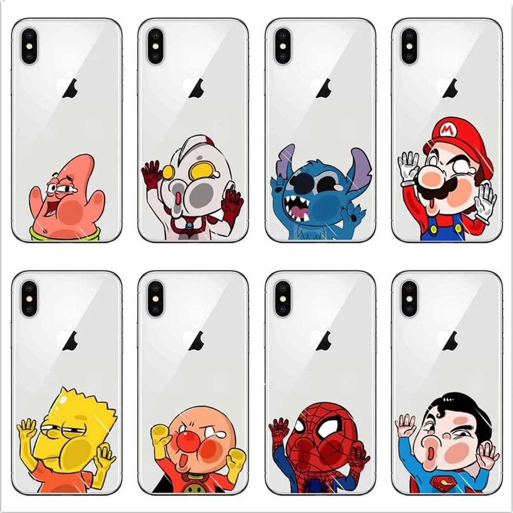Для iphone X XS XR MAX 5 6 7 8 Plus S SE Милый Забавный супергерой Бэтмен стежка японские