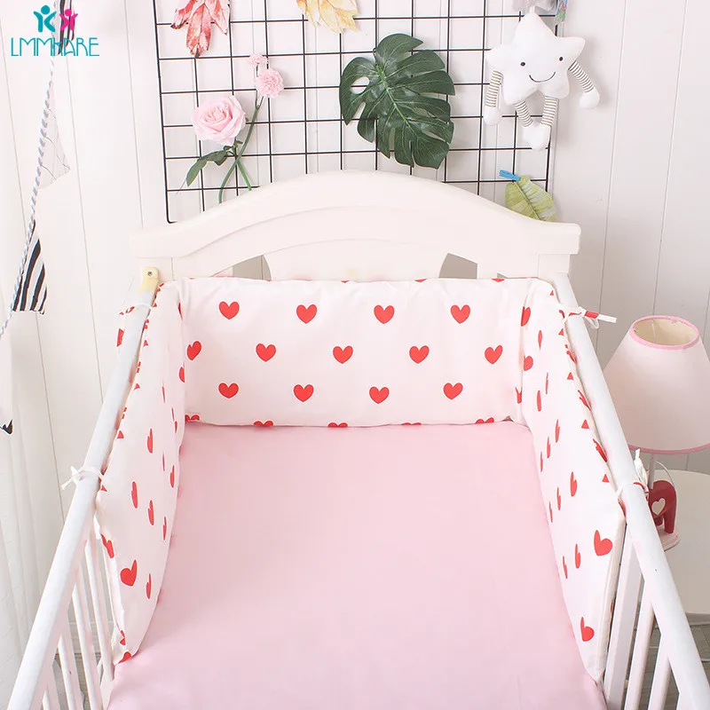 Print Baby Crib Bed Bumpers Cotton Newborn Bumper Cot Protector for Babies Boys and Grils Crib liner180CM*1PCS