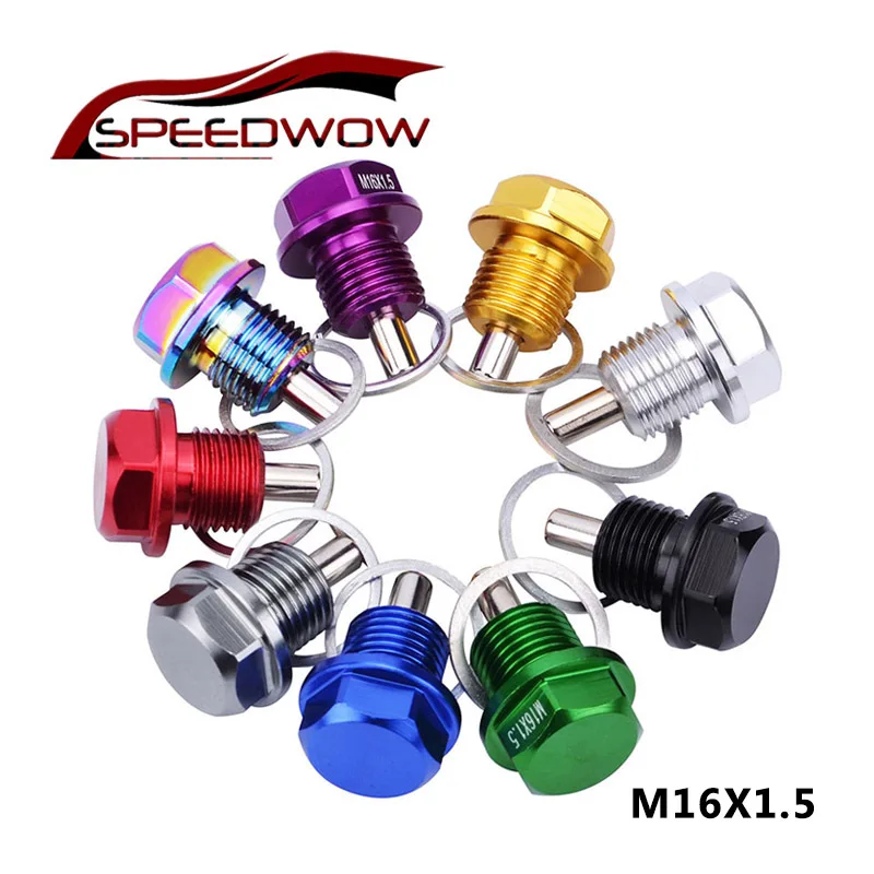 Магнитная гайка масляного поддона SPEEDWOW M16 * 1 5 сливная пробка для масла винт слива