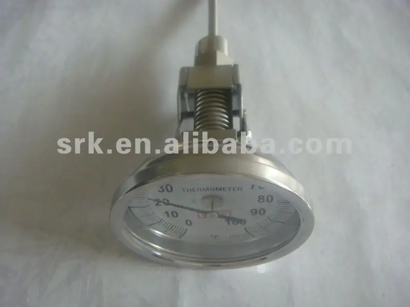 " биметаллический термометр с циферблатом с универсальным углом, SS304
