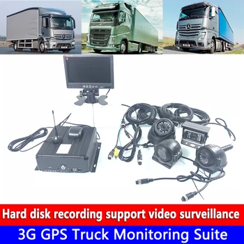 

4 channels maximum support 2TB hard disk recorder 3G GPS truck monitoring kit harvester / concrete mixer / muck / fire truck