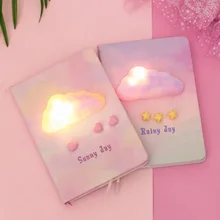 Creative hand book flashing light bingbing dream cloud notebook girl heart bubbling book student gift party decoration Sign book