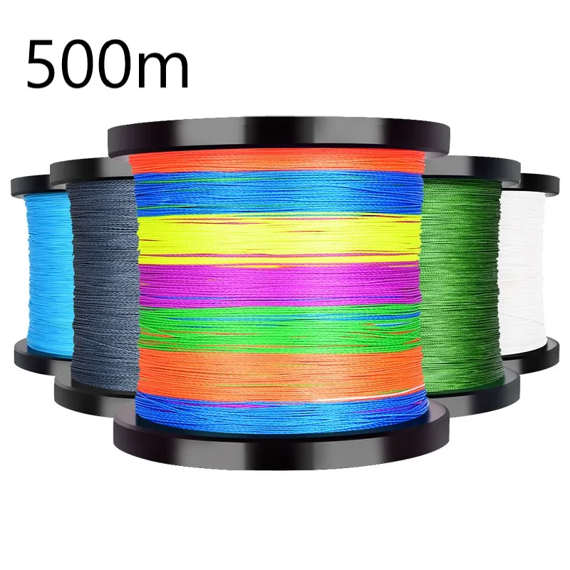 

hunthouse 500m fishing line braided 9 strands 8 strands 4 stands PE braided line 8 10 15 20 25 30 35 40 50 60 80lb fishing line
