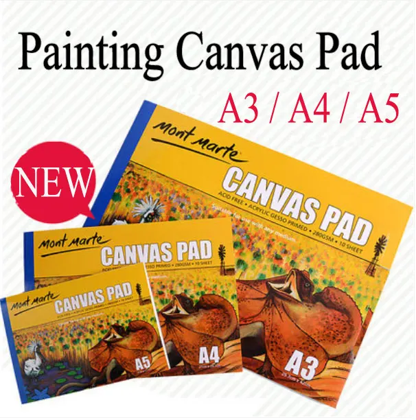 10 Sheet/pack Oil Acrylic Painting Canvas Pad Paper Book 280g