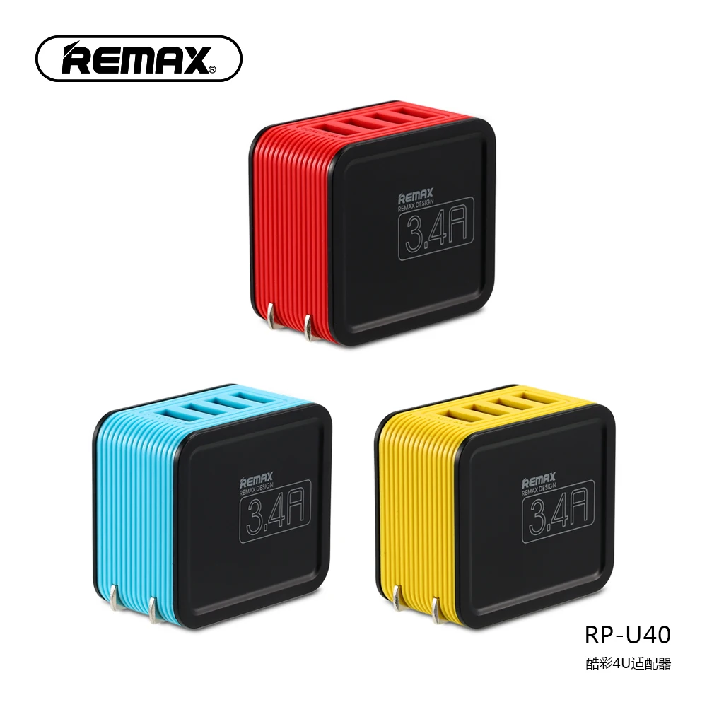 Remax RP-U40 универсальное USB умное зарядное устройство 4 USB 3.4A быстрое зарядное устройство адаптер настенное зарядное устройство для Iphone X 7 8 6s samsung Xiaomi