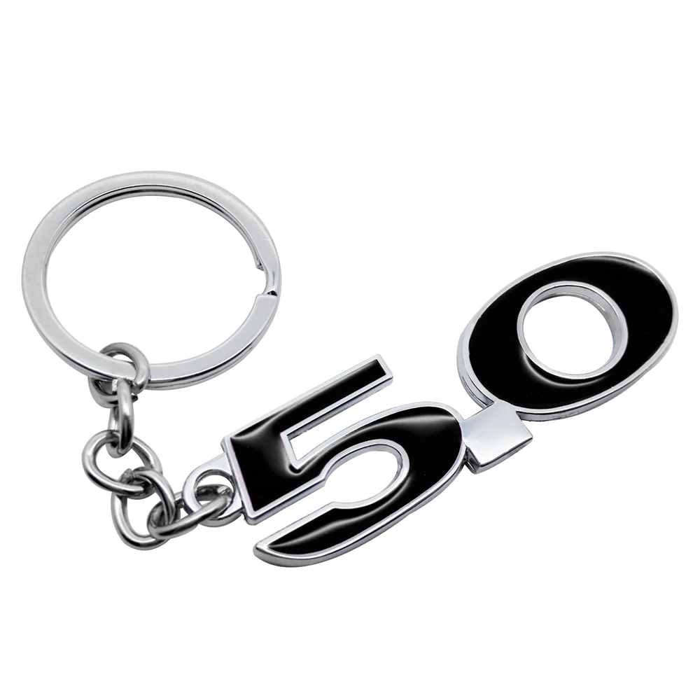 Ford Mustang Creative 5.0 Metal Car Keychain Silver0
