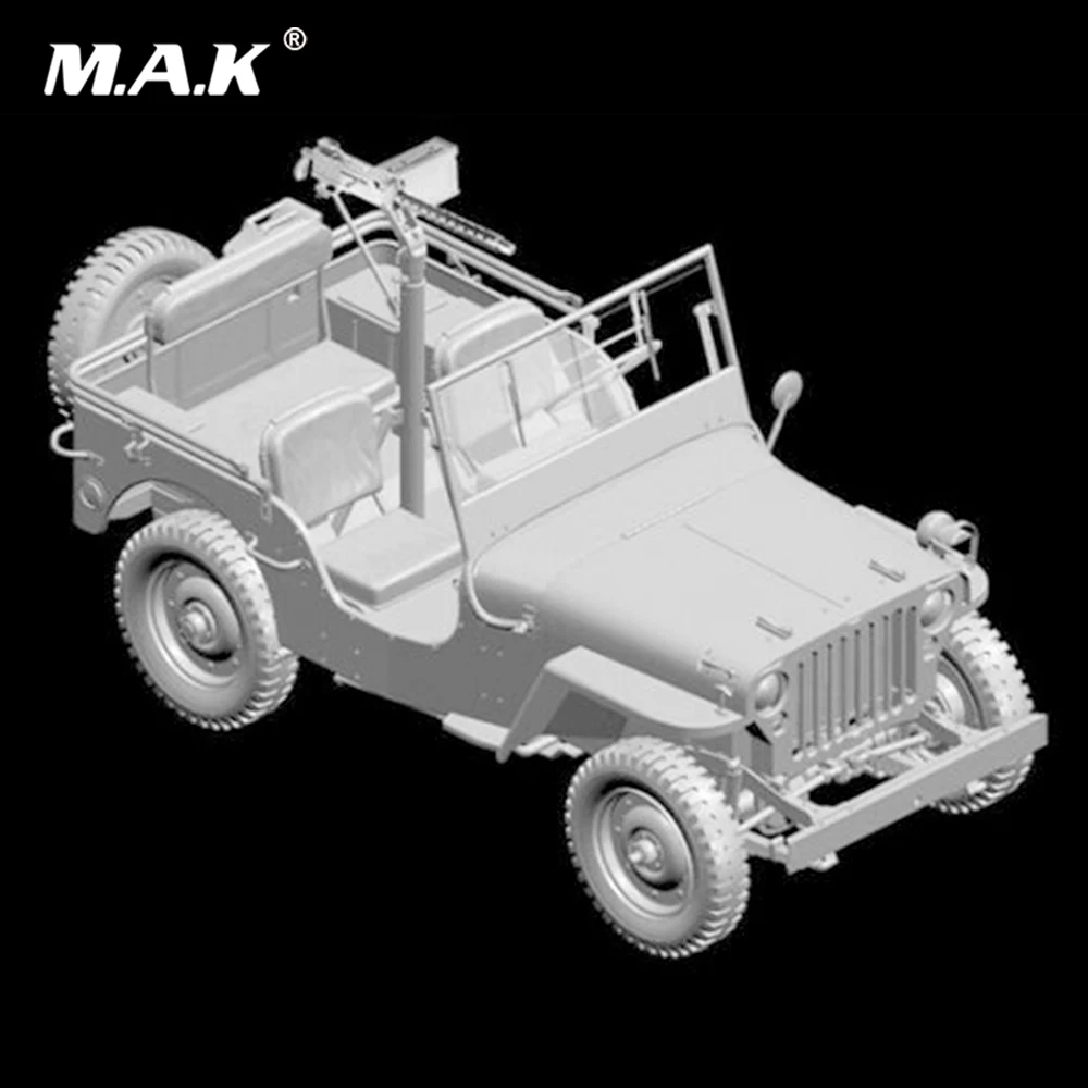 

75050 1/6 Assembled static model US 1/4 ton Willis jeep retrofit 30 caliber machine gun Non-finished product for Action Figure