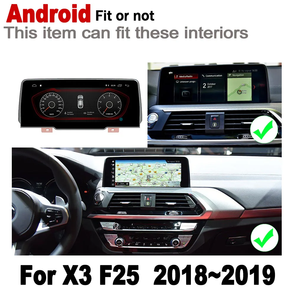 Excellent IPS HD Screen DSP Stereo Android 8.0 up Car DVD GPS Navi Map For BMW X3 F25 2018~2019 EVO 2 DIN multimedia player radio WiFi 1