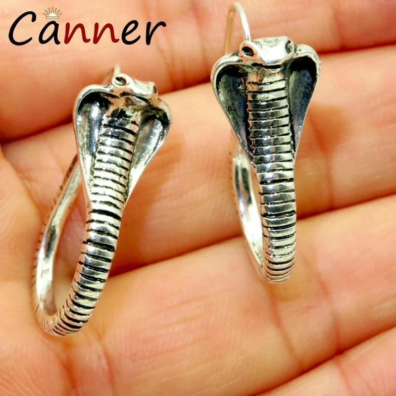 Женские винтажные серьги кобры CANNER капельки с золотым/серебристым покрытием