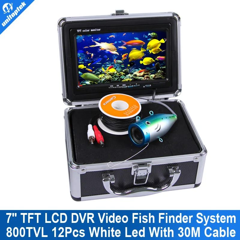 

Underwater Fishing Camera System Fish Finder HD 800TVL Fish Finder 7" TFT LCD Video Camera DVR Recorder with 30m Cable